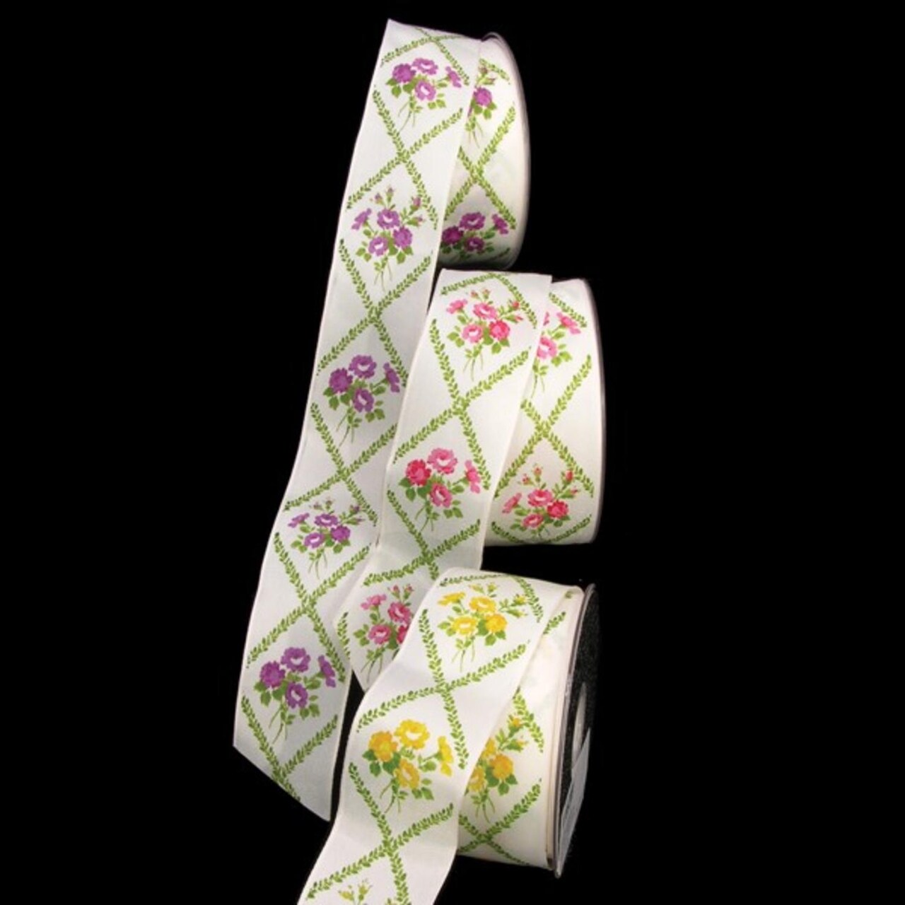 The Ribbon People Pink Senior Roses Wired Craft Ribbon 1.5" x 27 Yards